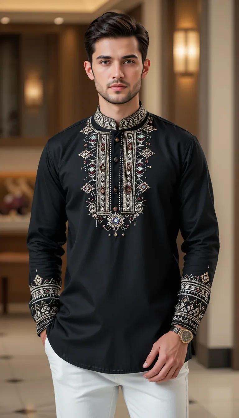 Home 1 long sleeve shirt for mens thread embroidery 48