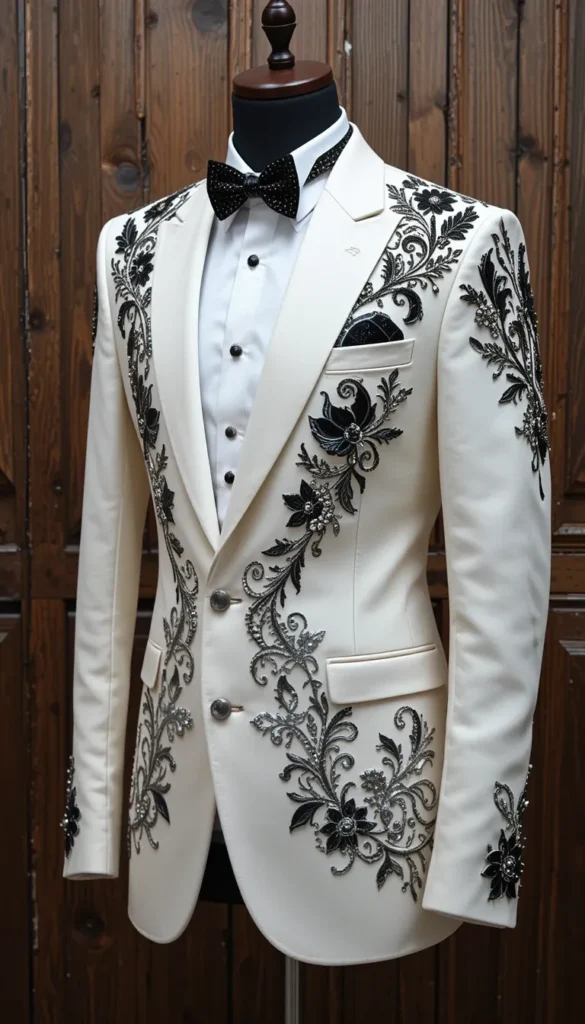 casual outfits with white blazer|Top 20 free patterns embroidery ai photo generator embroidery on black 5 casual outfits with white blazer ai embroidery 27