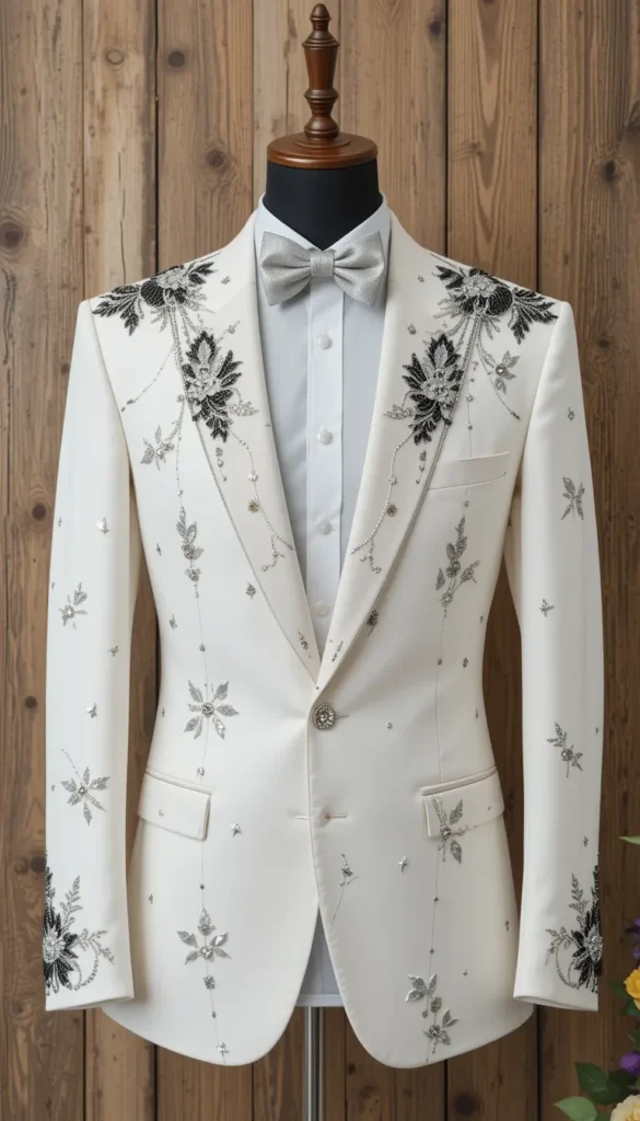 casual outfits with white blazer|Top 20 free patterns embroidery ai photo generator embroidery on black 5 casual outfits with white blazer ai embroidery 44