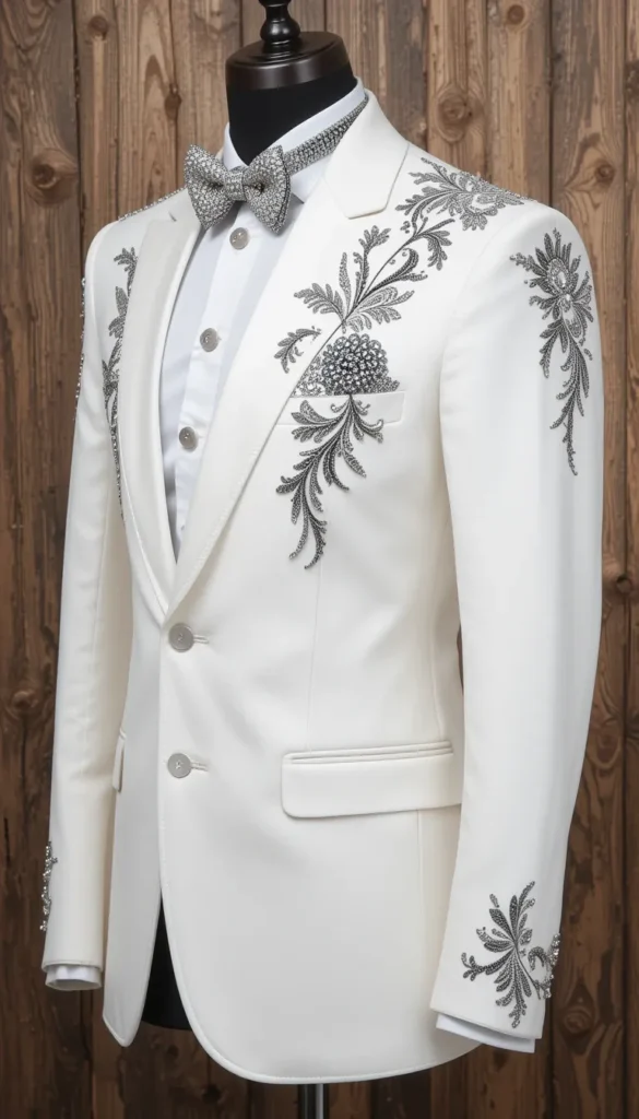 casual outfits with white blazer|Top 20 free patterns embroidery ai photo generator embroidery on black 5 casual outfits with white blazer ai embroidery 50