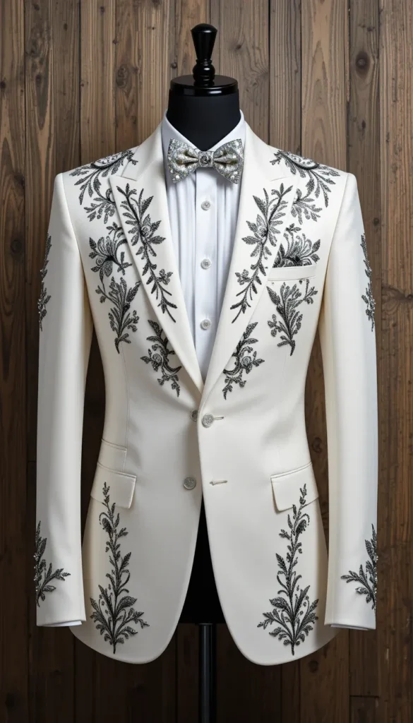 casual outfits with white blazer|Top 20 free patterns embroidery ai photo generator embroidery on black 5 casual outfits with white blazer ai embroidery 57