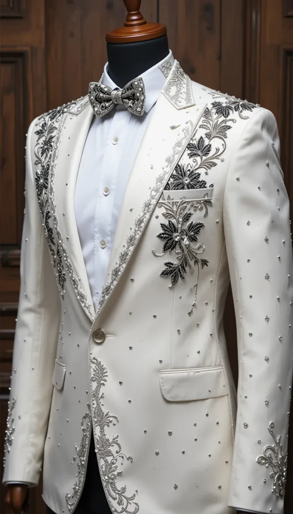casual outfits with white blazer|Top 20 free patterns embroidery ai photo generator embroidery on black 5 casual outfits with white blazer ai embroidery 61