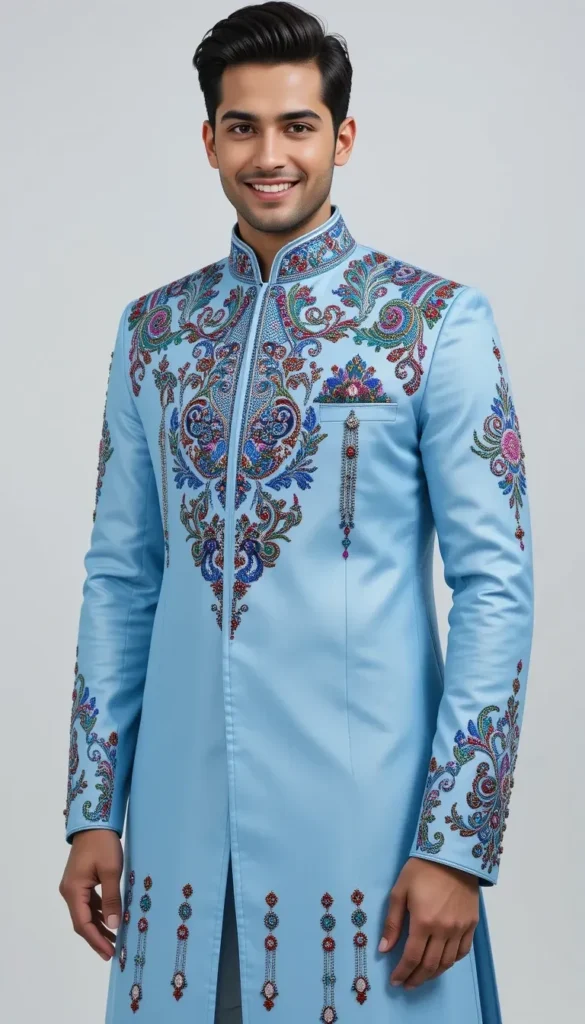 Indian Groom Sherwani Indo Western Suits |Top 20 Free Embroidery Patterns AI Design Generator 5 free embroidery patterns ai design 130