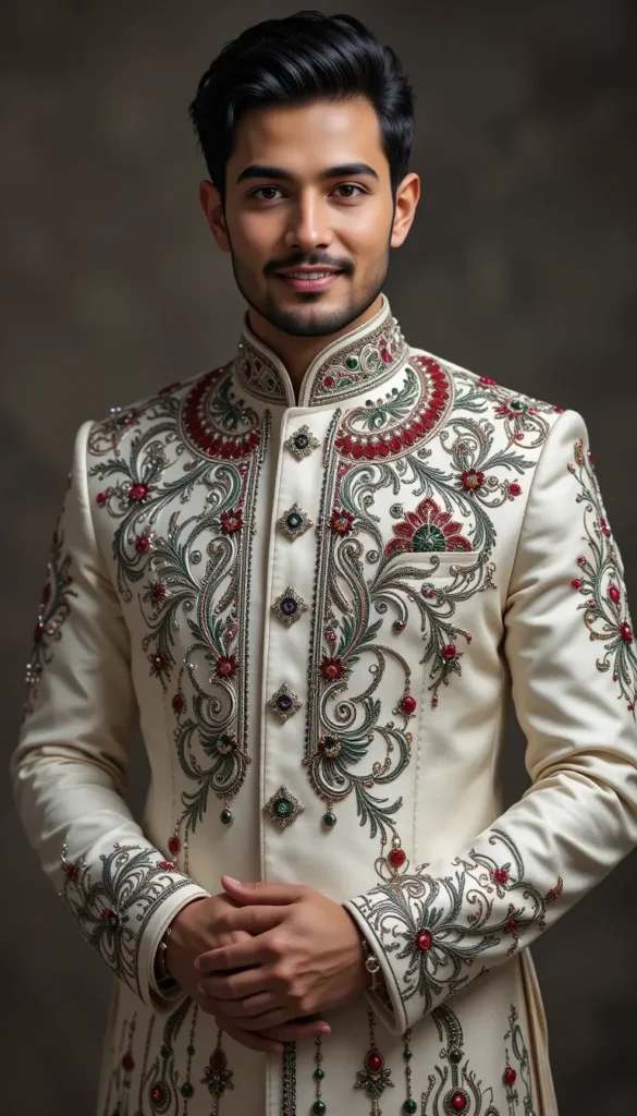 Indian Groom Sherwani Indo Western Suits |Top 20 Free Embroidery Patterns AI Design Generator 5 free embroidery patterns ai design 134