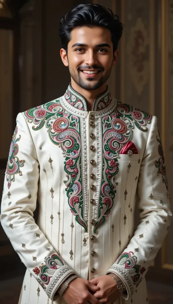 Indian Groom Sherwani Indo Western Suits |Top 20 Free Embroidery Patterns AI Design Generator 5 free embroidery patterns ai design 135