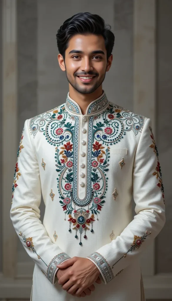 Indian Groom Sherwani Indo Western Suits |Top 20 Free Embroidery Patterns AI Design Generator 5 free embroidery patterns ai design 136