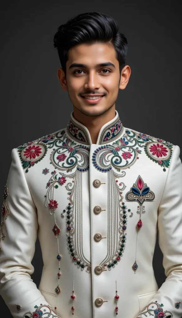 Indian Groom Sherwani Indo Western Suits |Top 20 Free Embroidery Patterns AI Design Generator 5 free embroidery patterns ai design 140