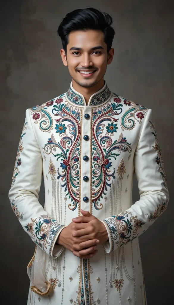 Indian Groom Sherwani Indo Western Suits |Top 20 Free Embroidery Patterns AI Design Generator 5 free embroidery patterns ai design 144