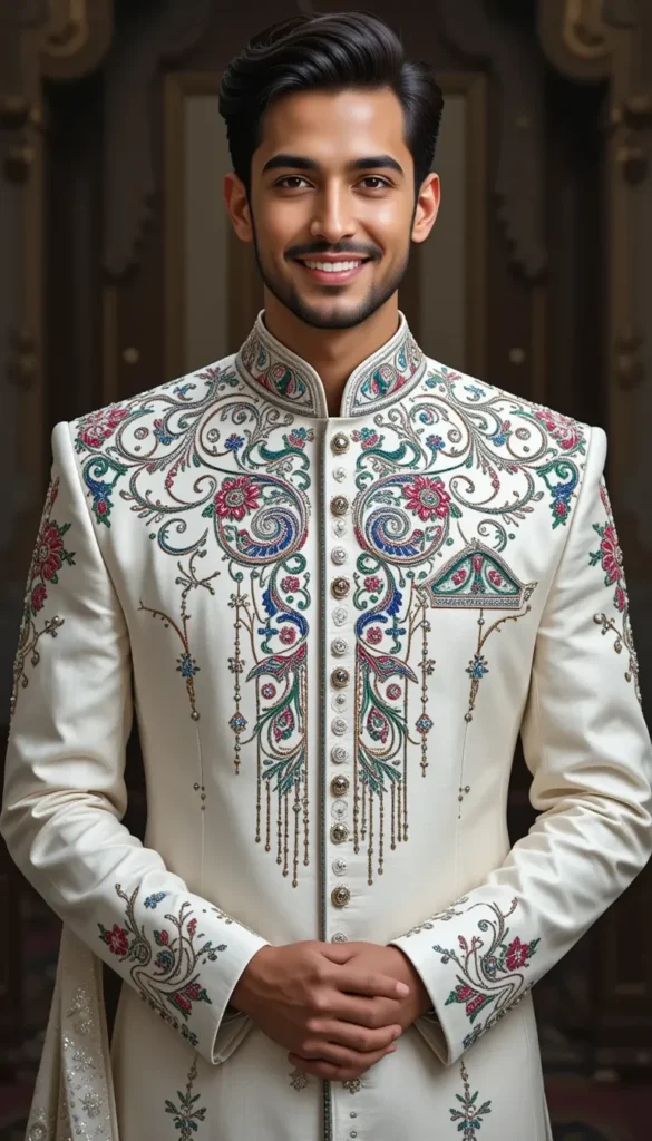 Indian Groom Sherwani Indo Western Suits |Top 20 Free Embroidery Patterns AI Design Generator 5 free embroidery patterns ai design 145