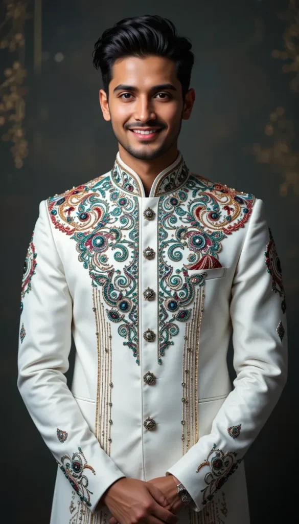 Indian Groom Sherwani Indo Western Suits |Top 20 Free Embroidery Patterns AI Design Generator 5 free embroidery patterns ai design 146