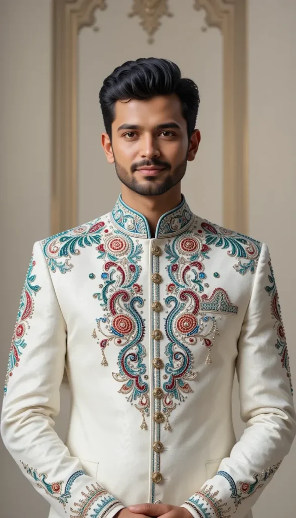 Indian Groom Sherwani Indo Western Suits |Top 20 Free Embroidery Patterns AI Design Generator 5 free embroidery patterns ai design 147