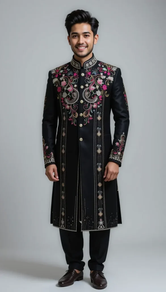 Indian Groom Sherwani Indo Western Suits |Top 20 Free Embroidery Patterns AI Design Generator 5 free embroidery patterns ai design 149