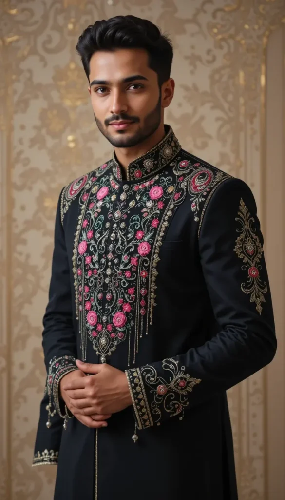 Indian Groom Sherwani Indo Western Suits |Top 20 Free Embroidery Patterns AI Design Generator 5 free embroidery patterns ai design 150