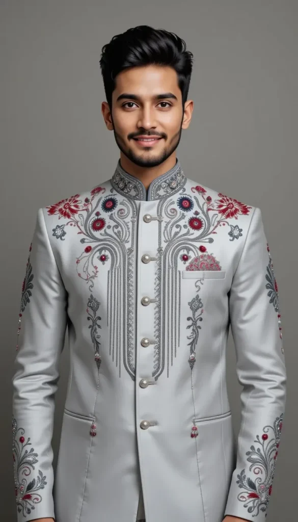 Indian Groom Sherwani Indo Western Suits |Top 20 Free Embroidery Patterns AI Design Generator 6 free embroidery patterns ai design 154