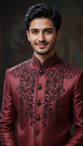 Indian Groom Sherwani Indo Western Suits | 60+ Free Embroidery Patterns AI Design Generator